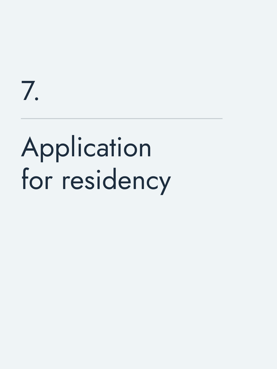 Application for residency