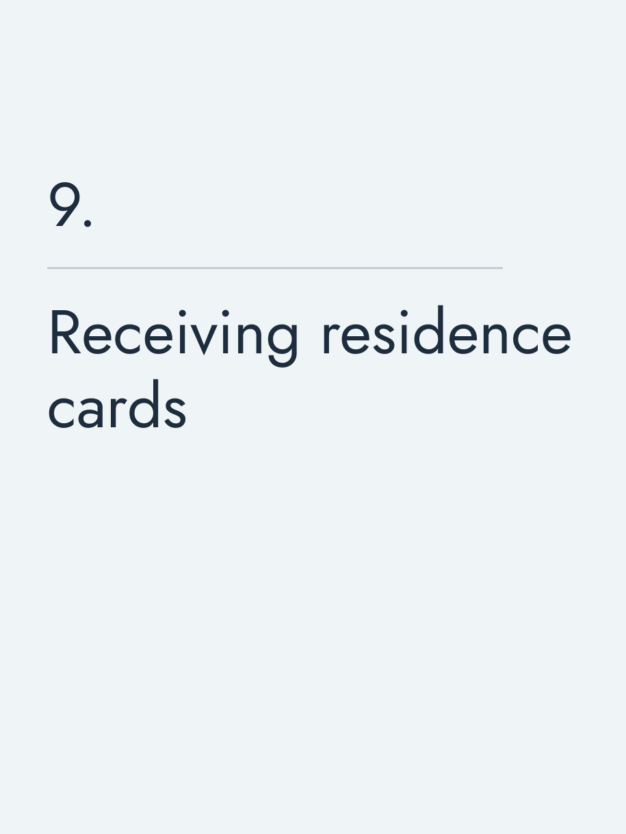 Receiving residence cards 🔥