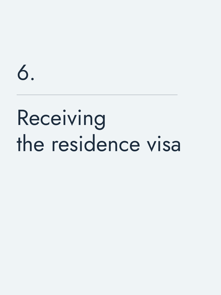 Receiving the residence visa 🔥