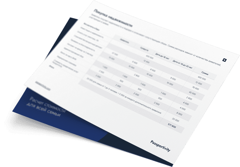 Персональный расчет стоимости ВНЖ в Греции