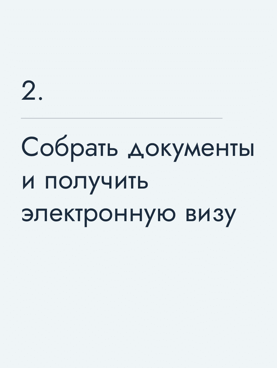 Собрать документы и получить электронную визу