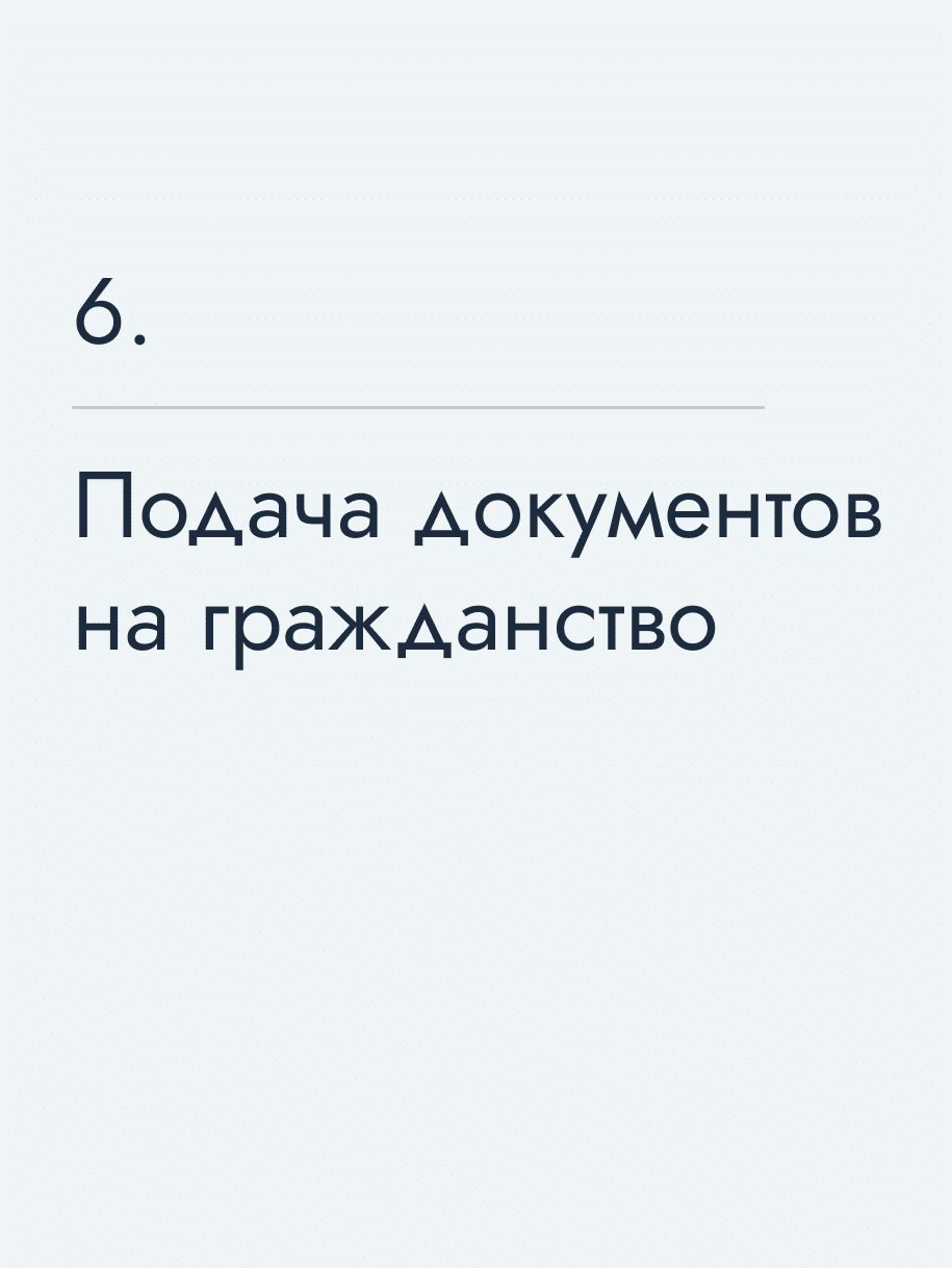 Подача документов на гражданство