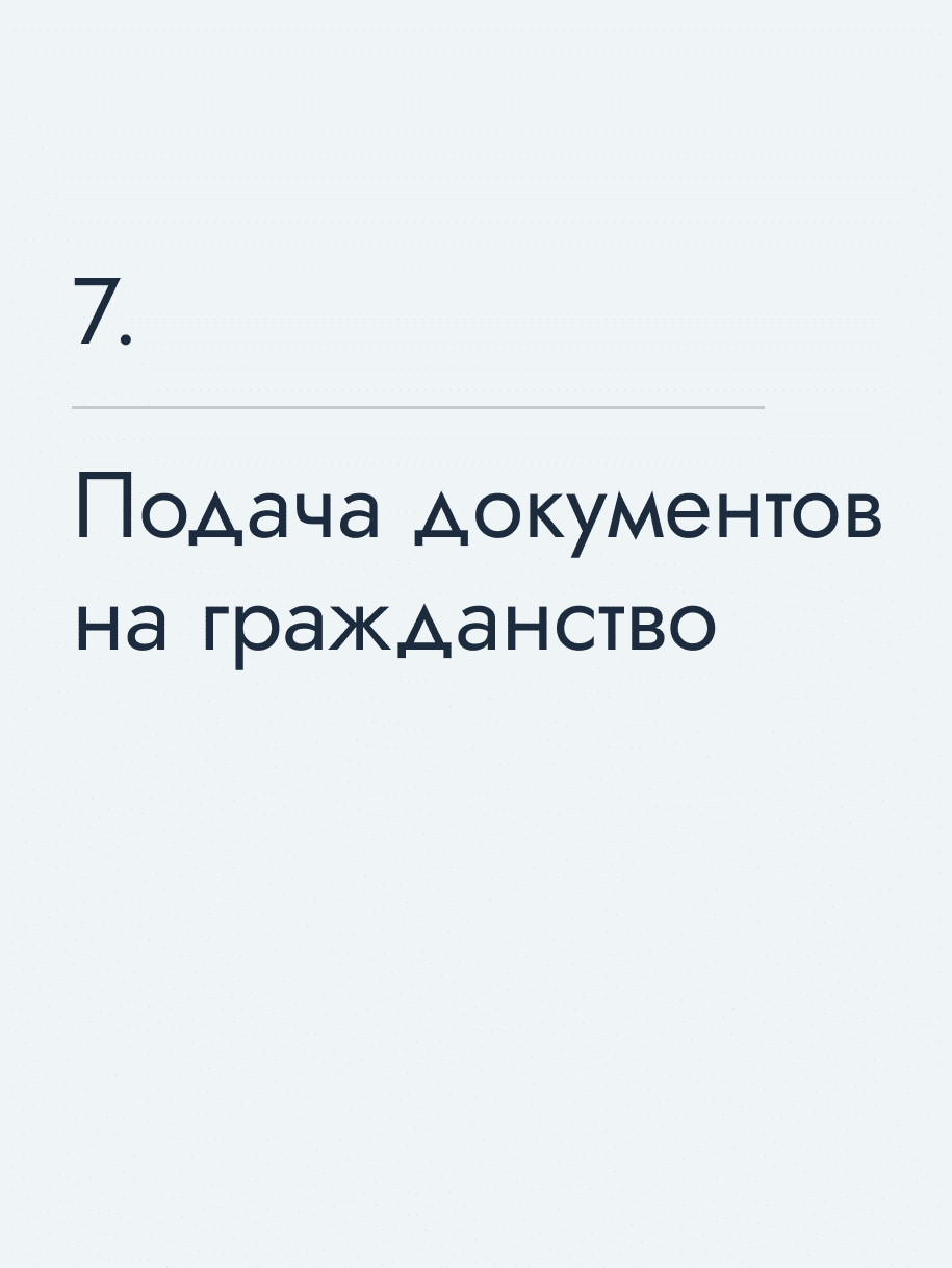 Подача документов на гражданство