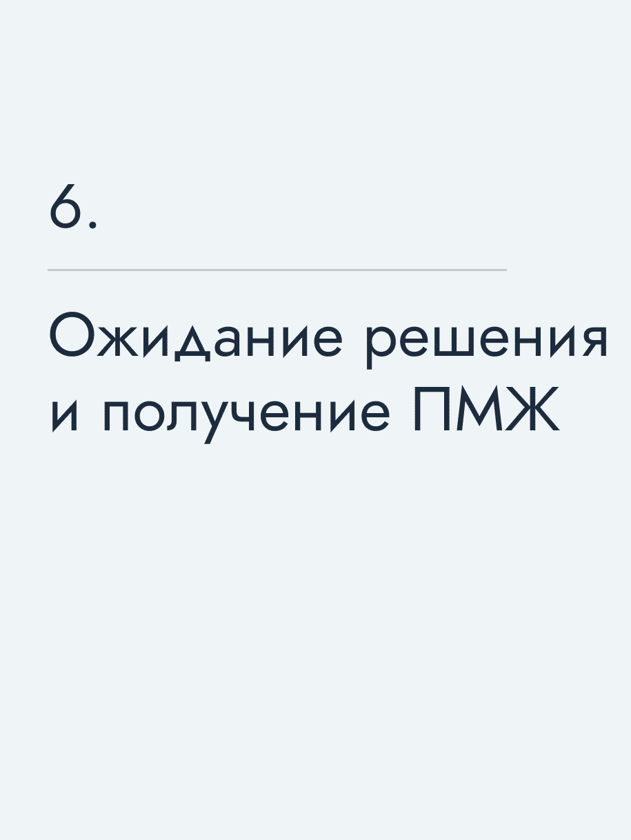 Ожидание решения и получение ПМЖ