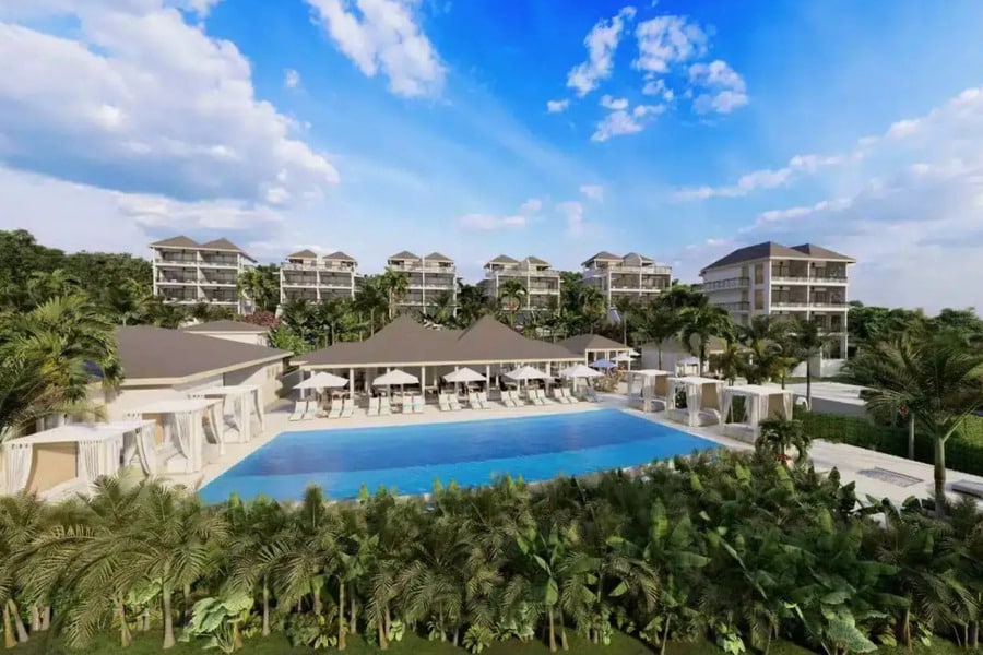 Apartments in a hotel complex by the sea