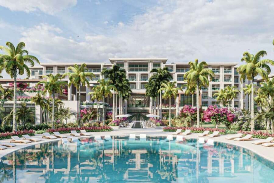 A share in a resort complex at La Sagesse Beach