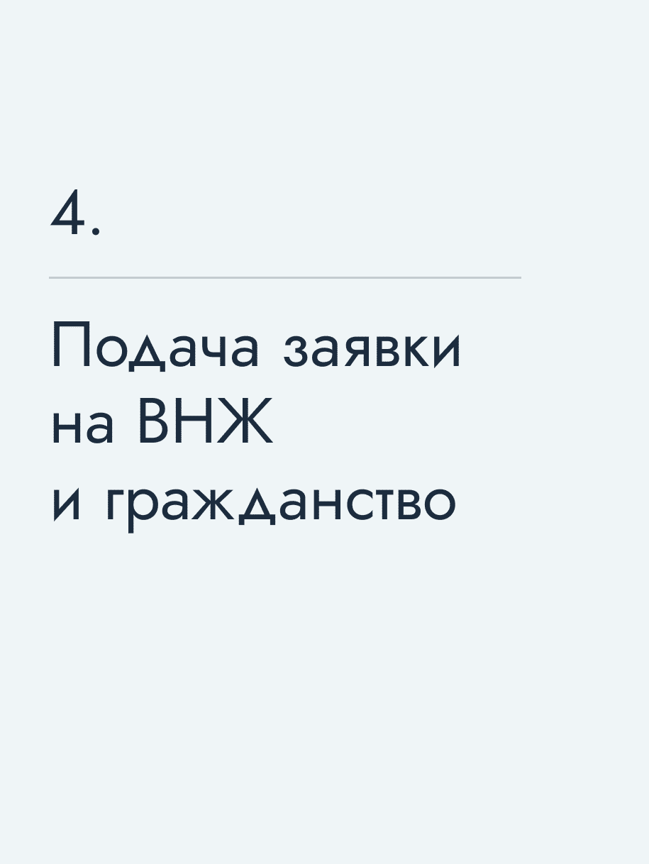 Подача заявки на ВНЖ и гражданство