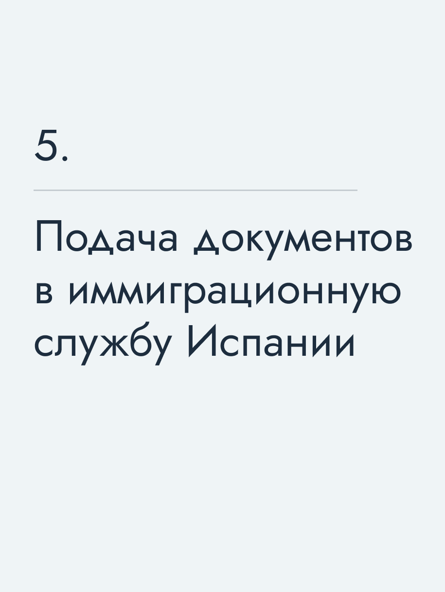 Подача документов в иммиграционную службу Испании