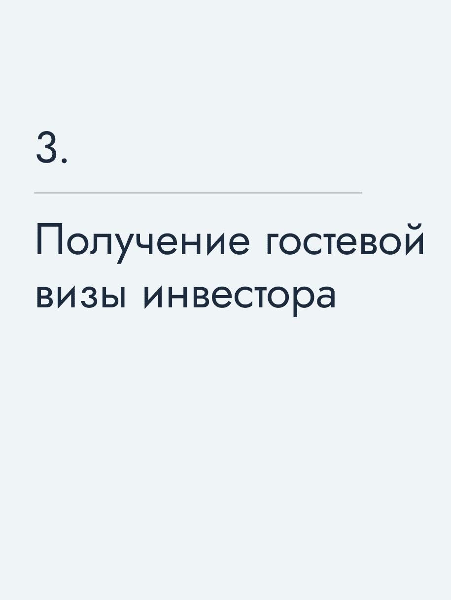 Получение гостевой визы инвестора