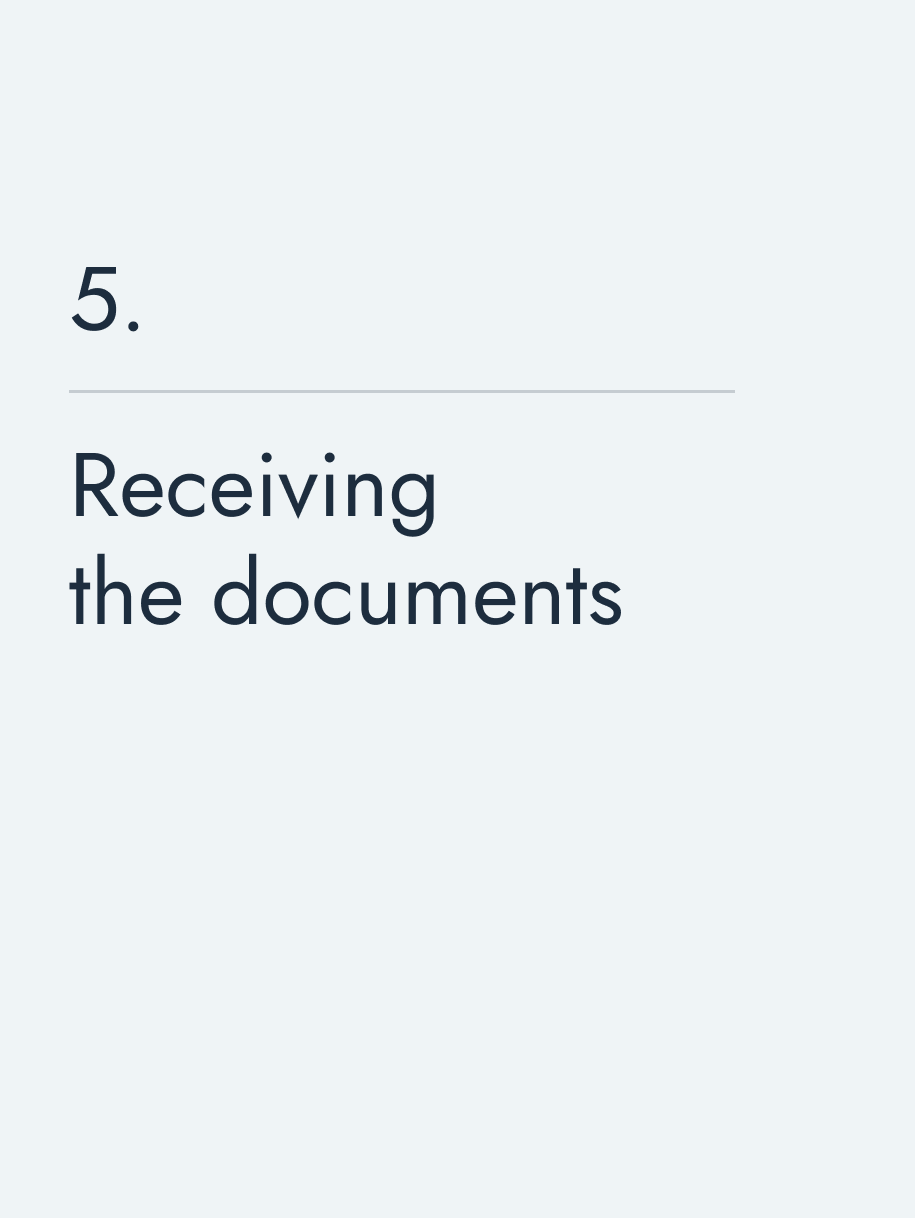 Receiving the documents 🔥