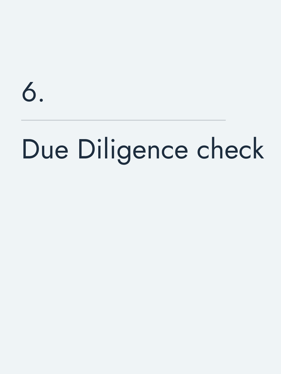Due Diligence check