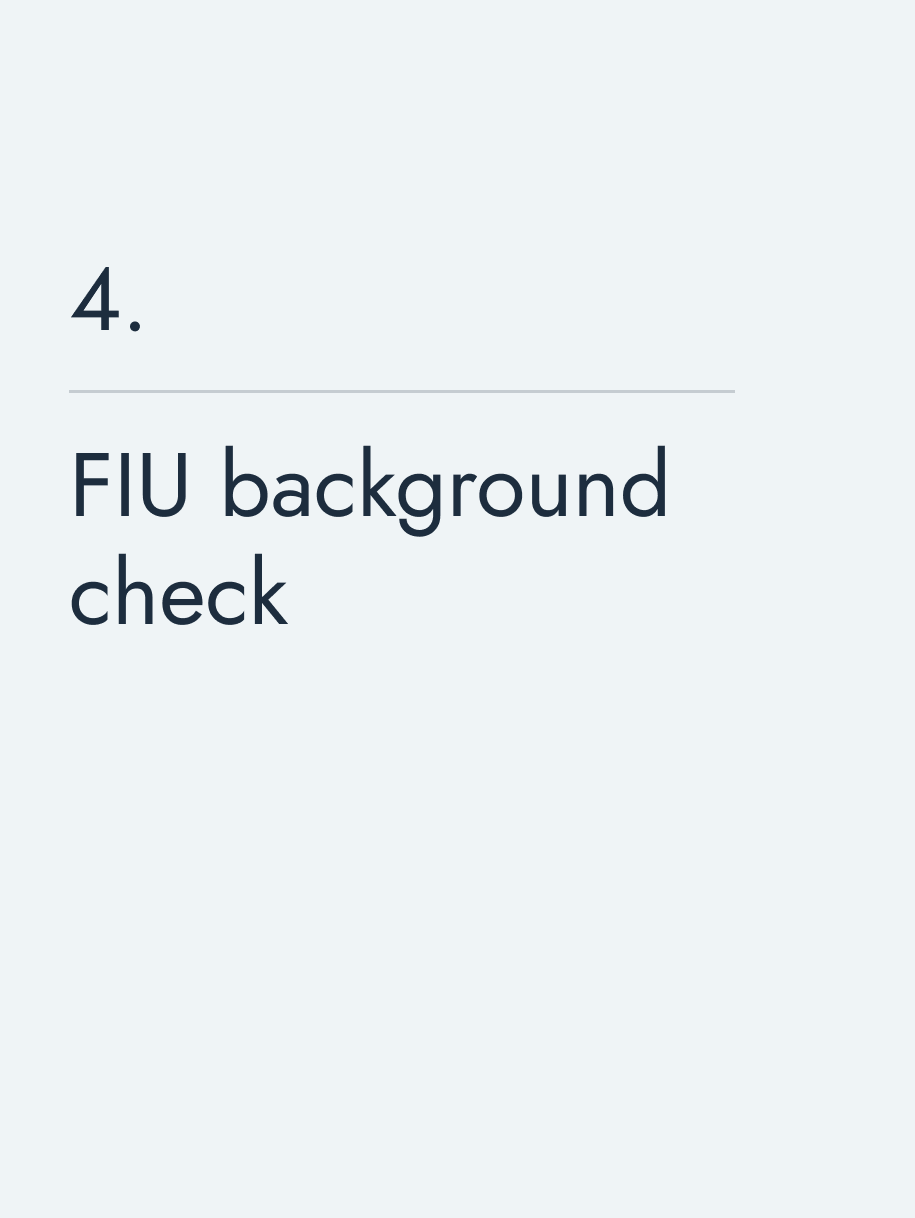 FIU background check