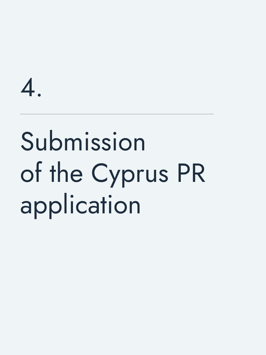 Submission of the Cyprus PR application