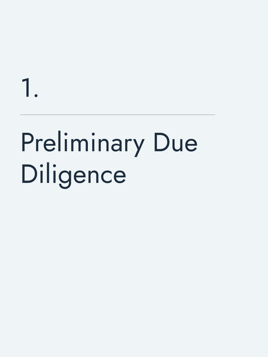 Preliminary Due Diligence