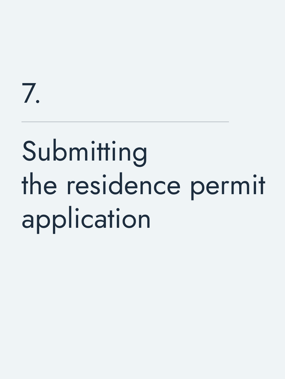 Submitting the residence permit application
