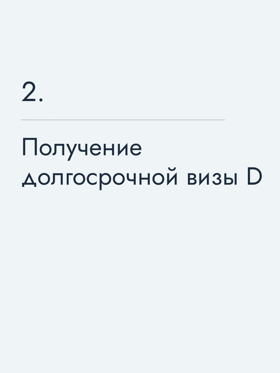 Получение долгосрочной визы&nbsp;D