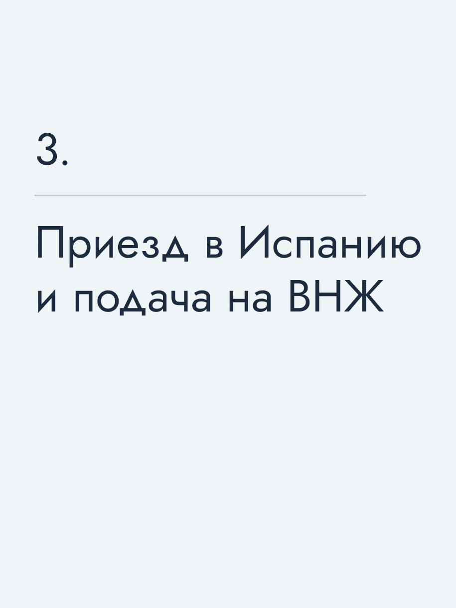Приезд в Испанию и подача на ВНЖ
