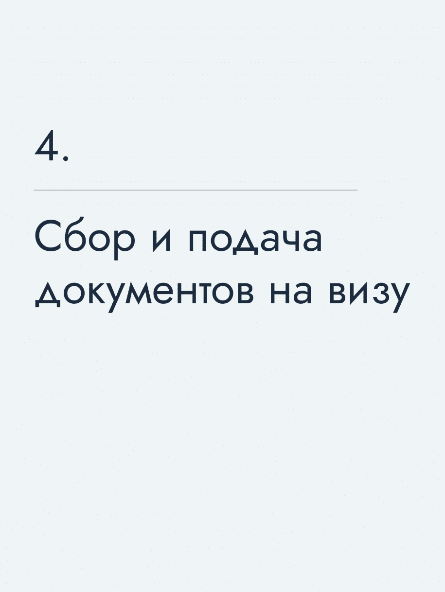 Сбор и подача документов на визу
