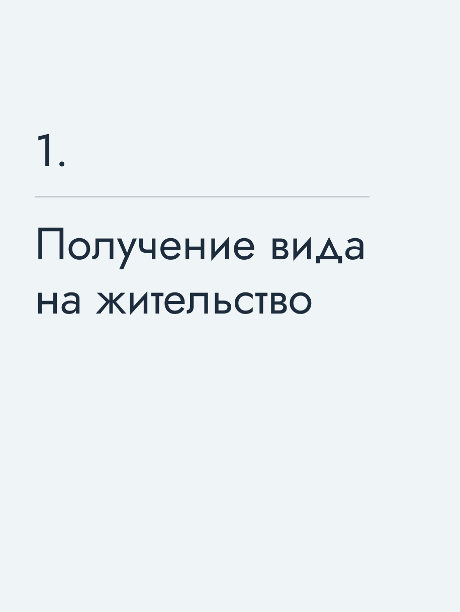 Получение вида на жительство