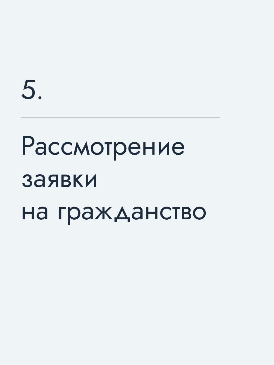 Рассмотрение заявки на гражданство