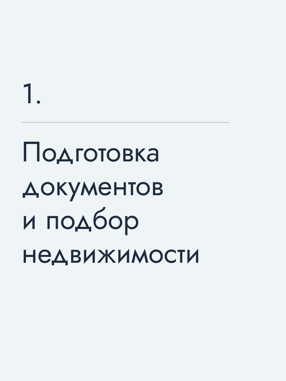 Подготовка документов и подбор недвижимости