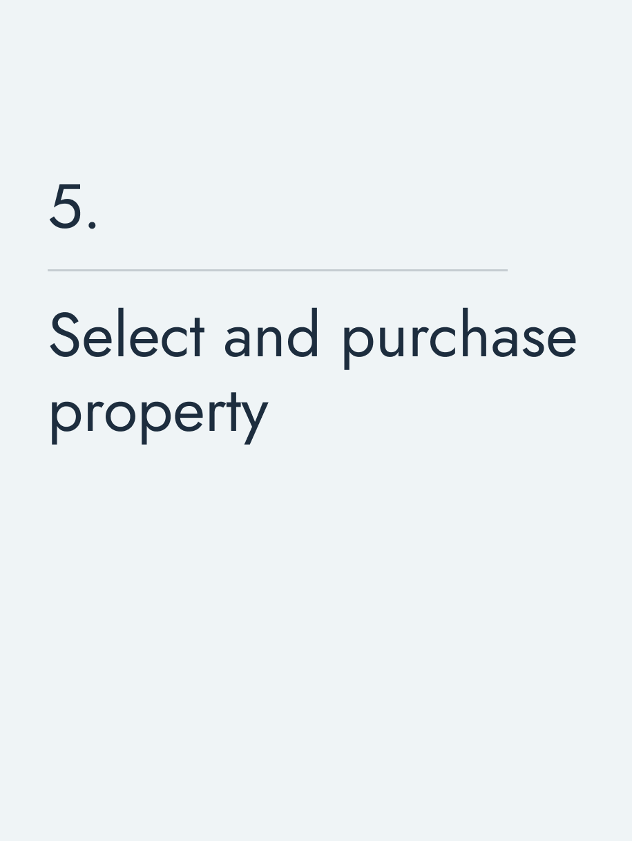 Select and purchase property