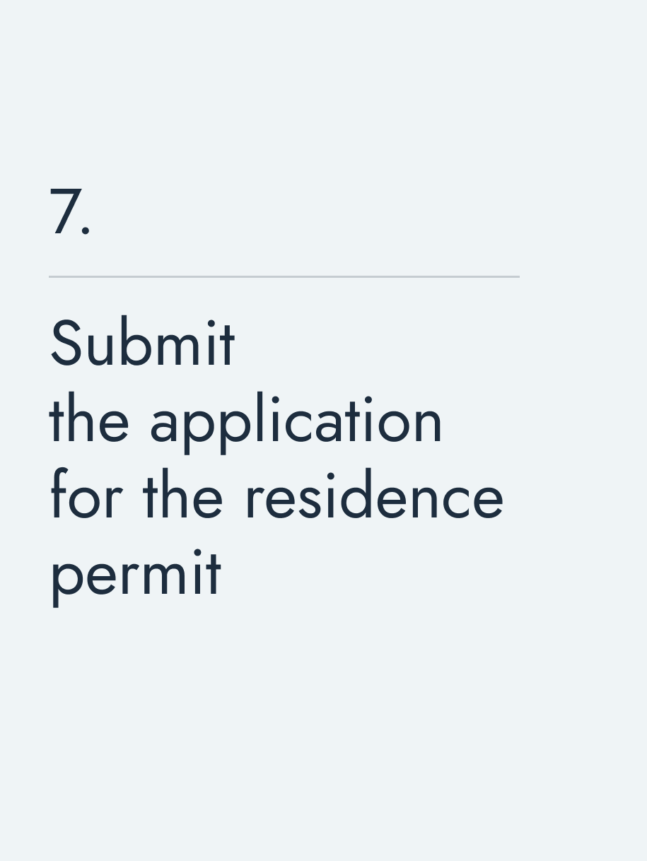 Submit the application for the residence permit