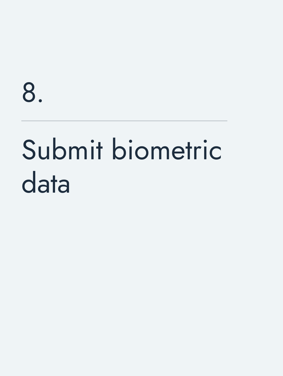 Submit biometric data
