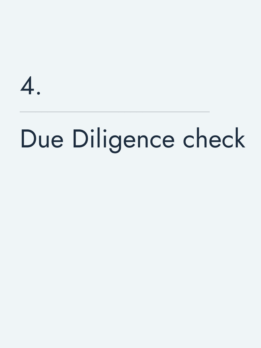 Due Diligence check