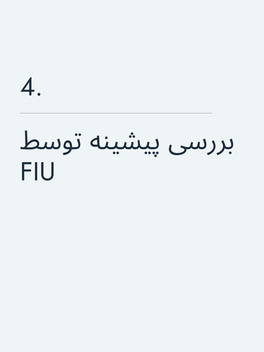 بررسی پیشینه توسط FIU