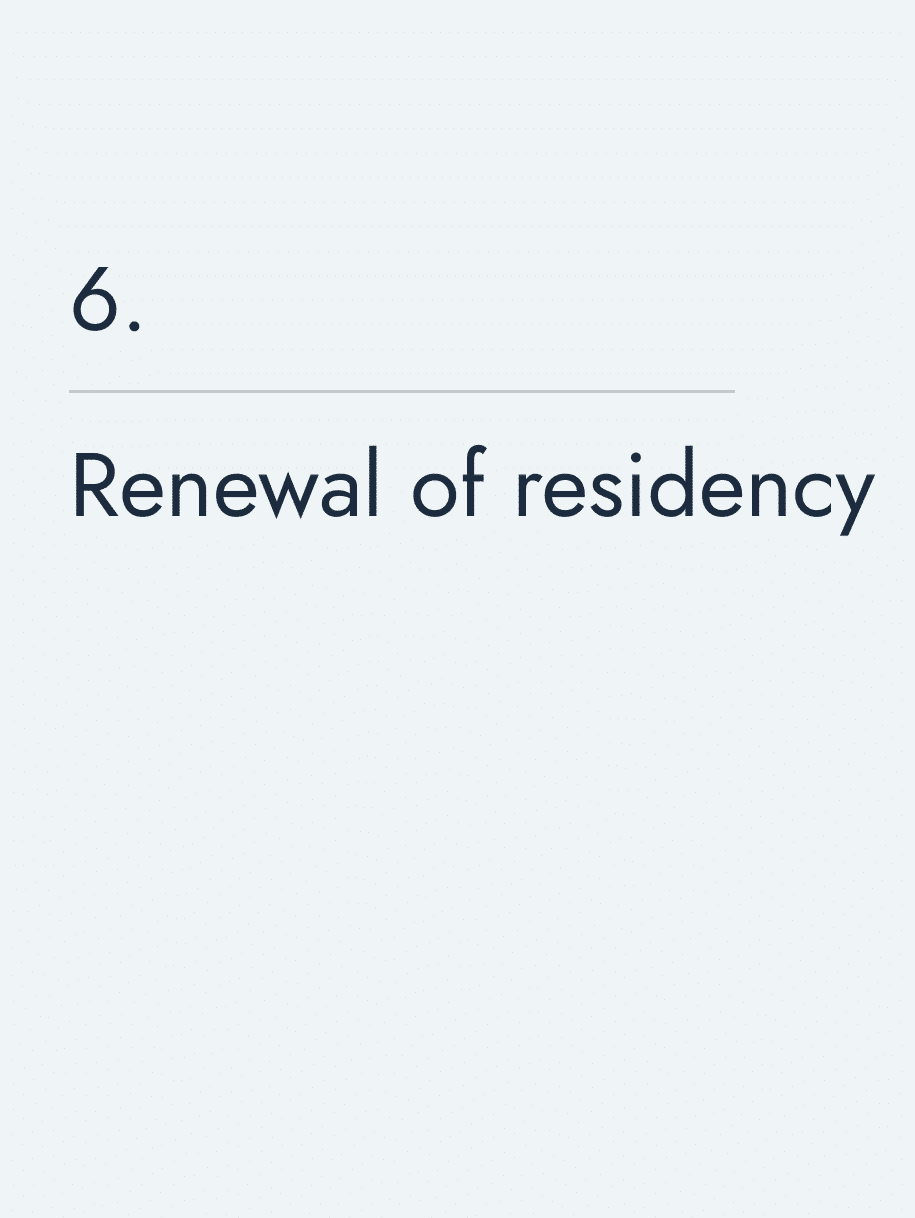 Renewal of residency