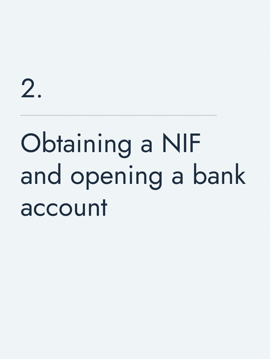 Obtaining a NIF and opening a bank account