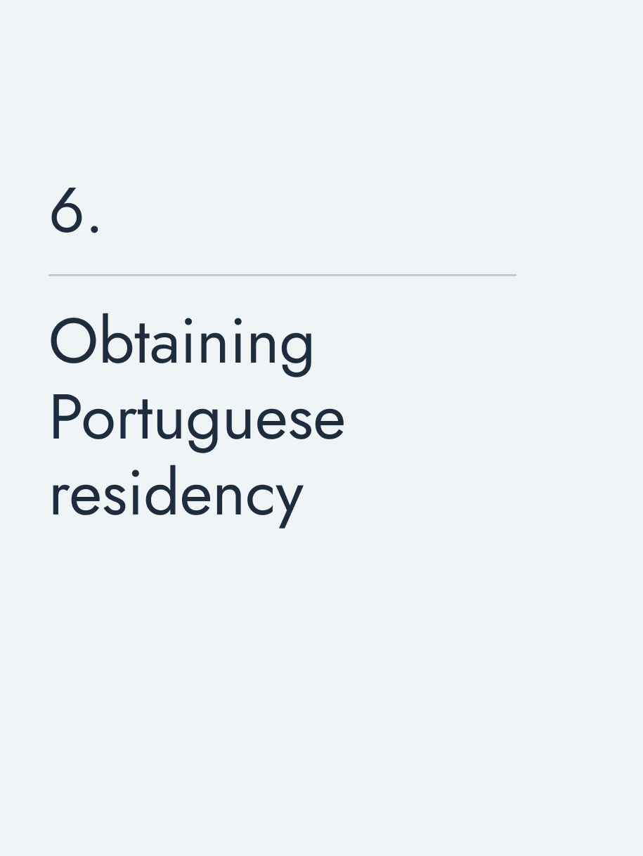 Obtaining Portuguese residency