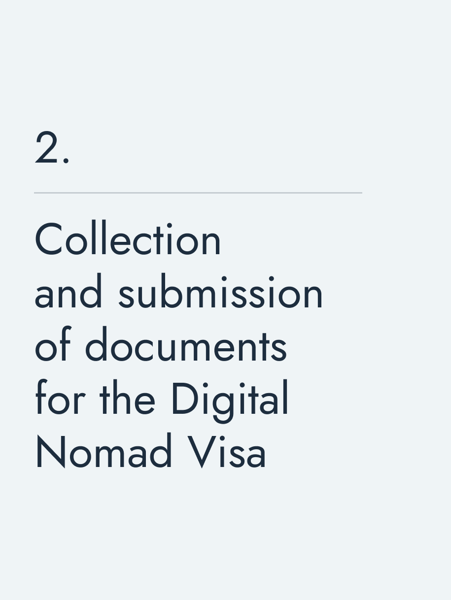 Collection and submission of documents for the Digital Nomad Visa