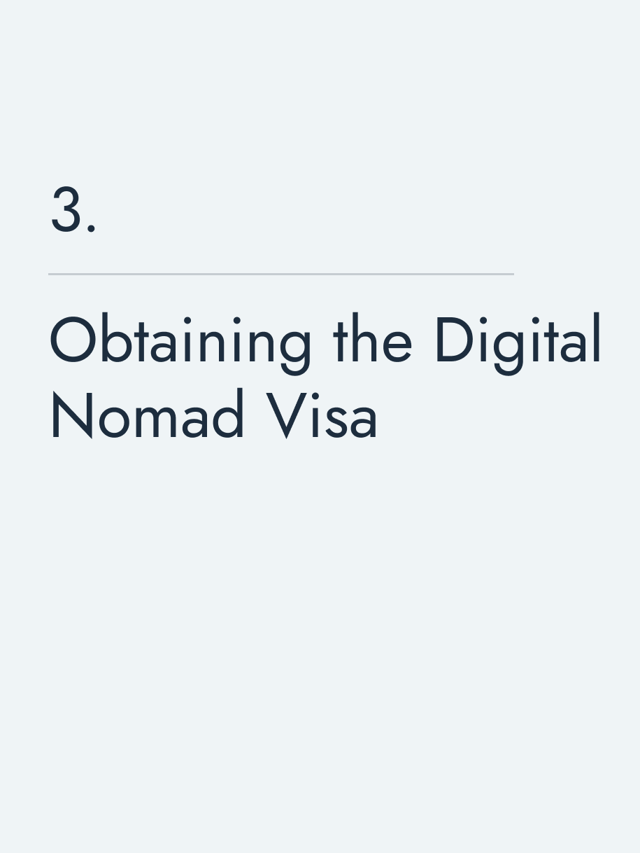 Obtaining the Digital Nomad Visa