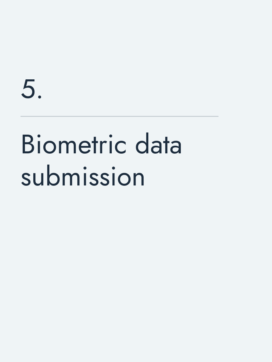 Biometric data submission