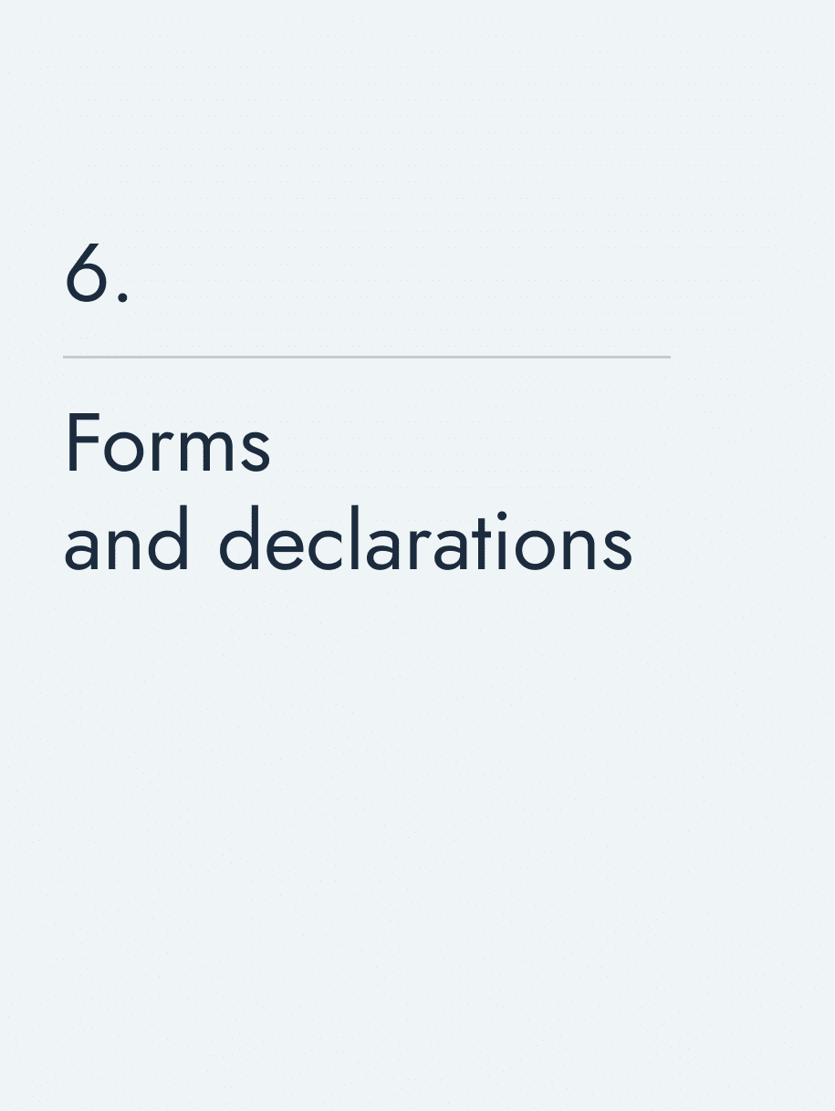 Forms and declarations