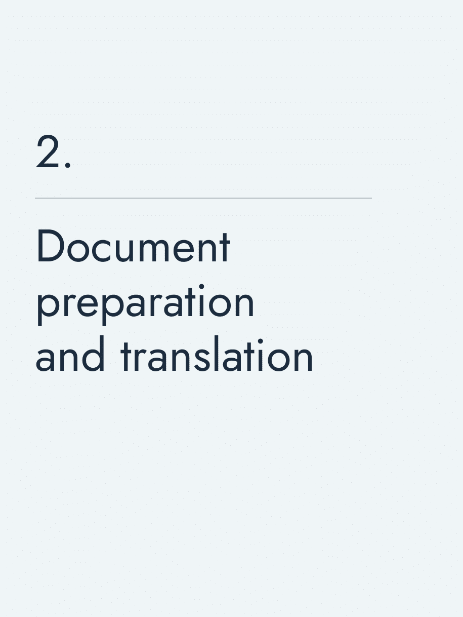 Document preparation and translation