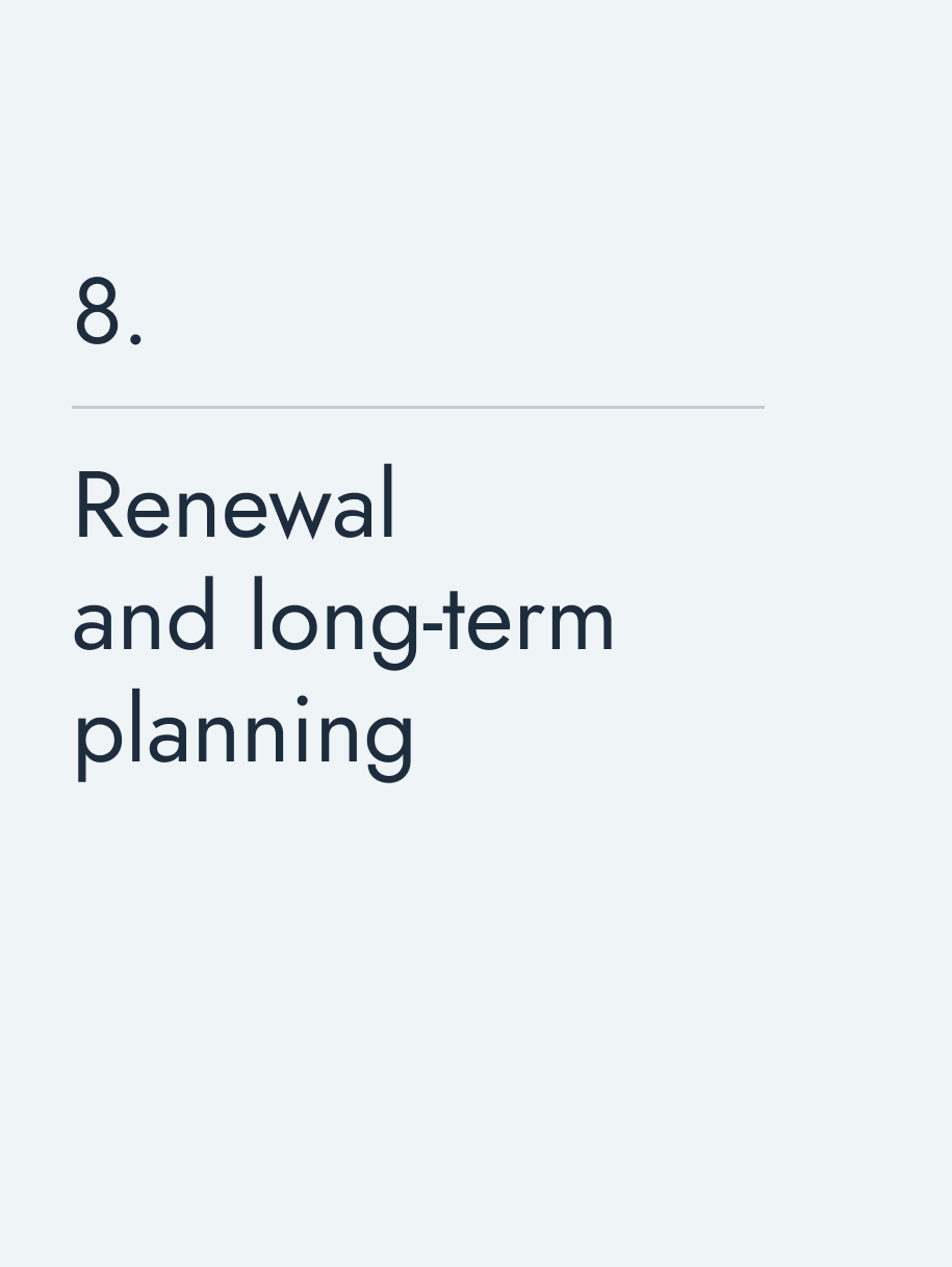 Renewal and long‑term planning