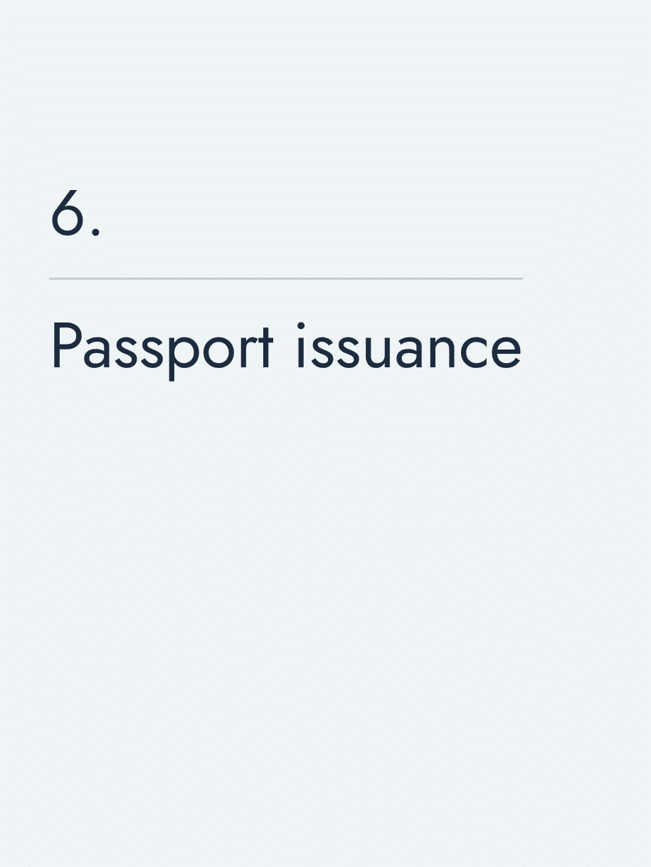 Passport issuance 🔥