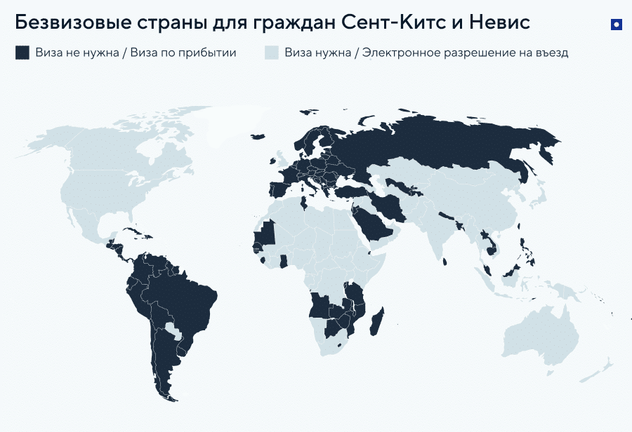 Безвизовые страны Сент-Китс и Невис